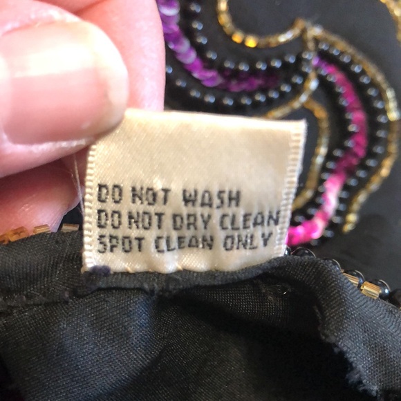 Vintage Lawrence Kazer Evening top Women's PS formal sequins cocktail 100% silk - Picture 11 of 12